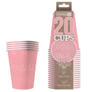 Original Cup -pahvimukit pastellinpinkki