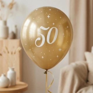 50-vuotisilmapallot Kulta