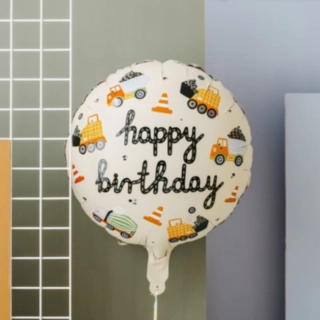 Rakennustyömaa Happy Birthday Folioilmapallo