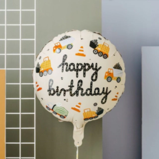 Rakennustyömaa Happy Birthday Folioilmapallo