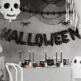 Halloween Foliopallot Musta