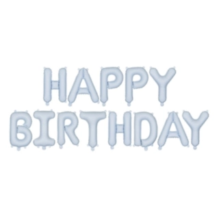 Happy Birthday Foliopallot Vaaleansininen