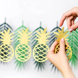 Ananas Koristenauha Kulta