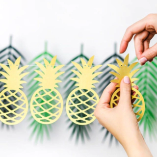 Ananas Koristenauha Kulta