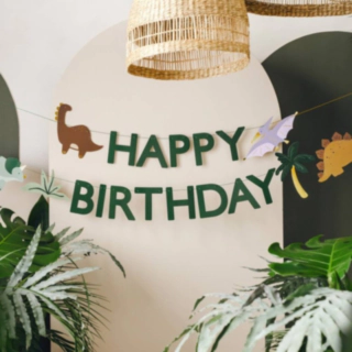 Dinosaurus Happy Birthday Koristenauha