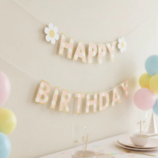 Happy Birthday Päivänkakkara Koristenauha