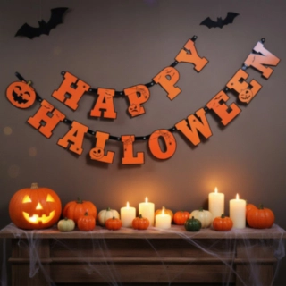 Happy Halloween Kurpitsa Koristenauha