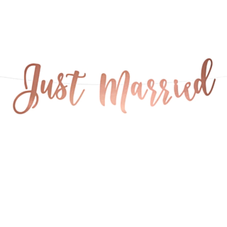 Just Married Kirjainnauha Ruusukulta