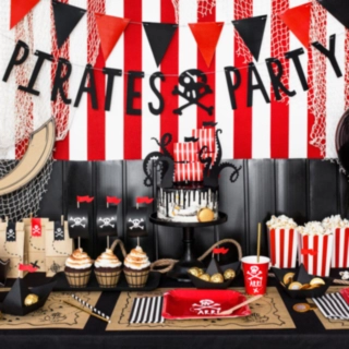 Pirates Party Kirjainnauha Musta