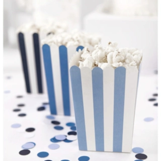 Raidalliset Popcorn-astiat Sininen