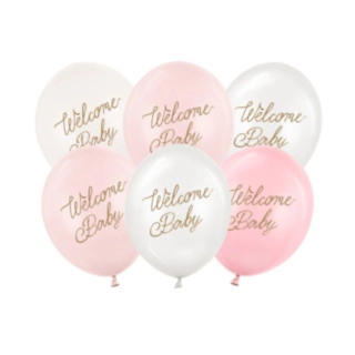 Welcome Baby Lateksipallot Vaaleanpunainen/Valkoinen