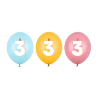 3-Vuotis Syntymäpäivä Lateksipallot