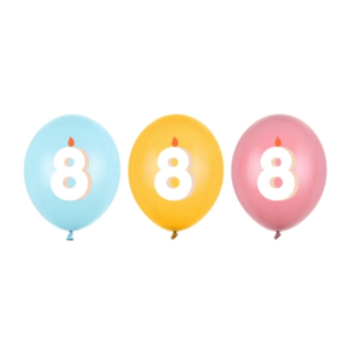 8-Vuotis Syntymäpäivä Lateksipallot