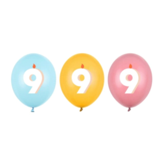 9-Vuotis Syntymäpäivä Lateksipallot