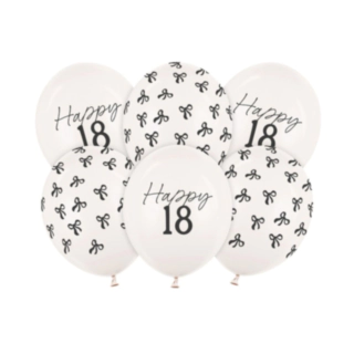 Happy 18 Syntymäpäivä Lateksipallot Off-White