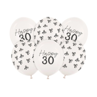 Happy 30 Syntymäpäivä Lateksipallot Off-White