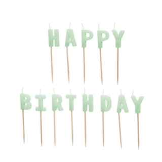 Happy Birthday Kakkukynttilät Vihreä