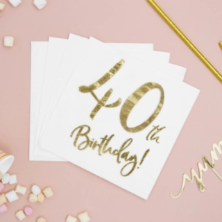 40th Birthday -servetit