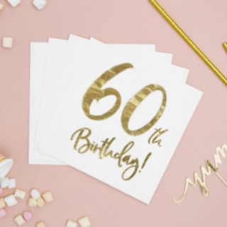 60th Birthday -servetit