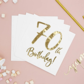 70th Birthday -servetit
