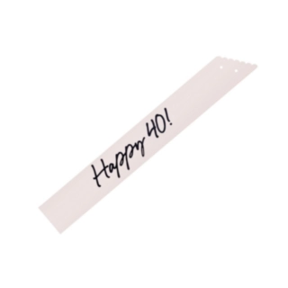Happy 40 Olkanauha Kerma/Musta