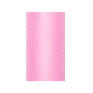 Vaaleanpunainen organza-kangasrulla