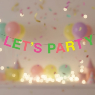 LET'S PARTY Koristenauha Neon