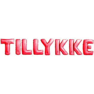 Tillykke Folioilmapallot Punainen