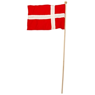 Kankainen Tanskan lippu puukepissä