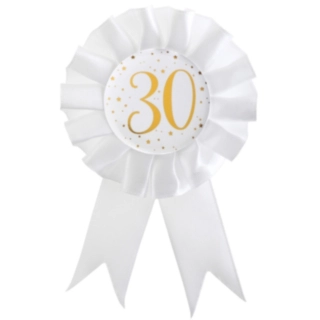30 Vuotis Ruusuke Valkoinen/Kulta