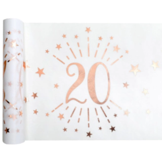 20-Vuotisjuhlien Kaitaliina Valkoinen/Ruusukulta