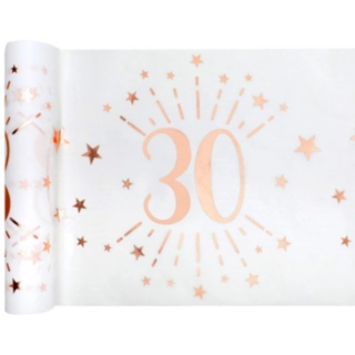 30-Vuotisjuhlien Kaitaliina Valkoinen/Ruusukulta