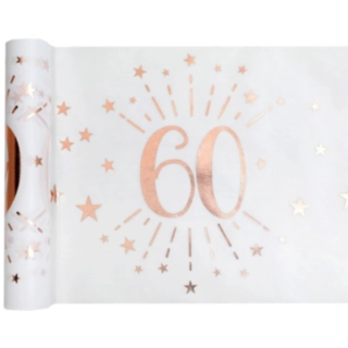 60-Vuotisjuhlien Kaitaliina Valkoinen/Ruusukulta
