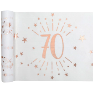 70-Vuotisjuhlien Kaitaliina Valkoinen/Ruusukulta