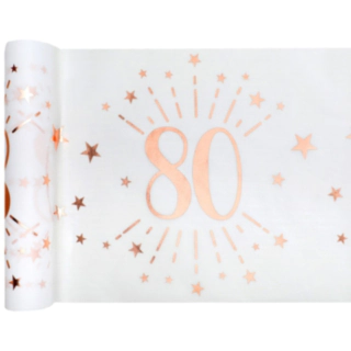 80-Vuotisjuhlien Kaitaliina Valkoinen/Ruusukulta