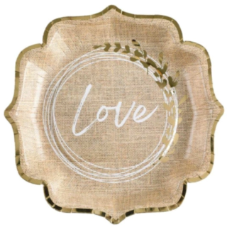 Love Kertakäyttölautaset Luonnollinen