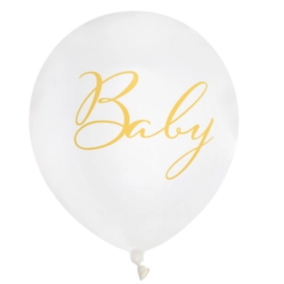 Baby Lateksipallot Valkoinen/Kulta