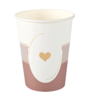 Herkullinen Sydän Kertakäyttömukit Mokka