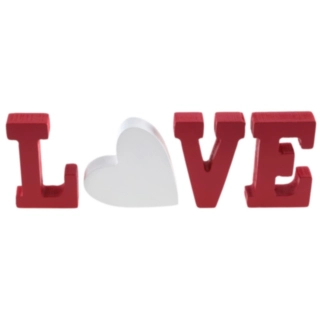 Love Kirjaimet Puu Punainen/Valkoinen