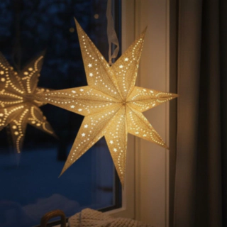 Kimaltava LED-joulutähti hopea