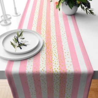 Kultapilkullinen Kaitaliina Vaaleanpunainen