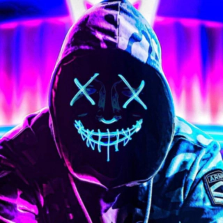 LED Naamari Sininen