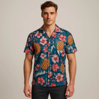 Floral Pineapple Havaijipaita