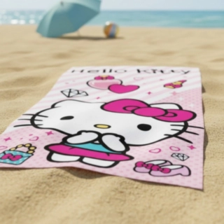 Hello Kitty® Fashion Rantapyyhe Vaaleanpunainen