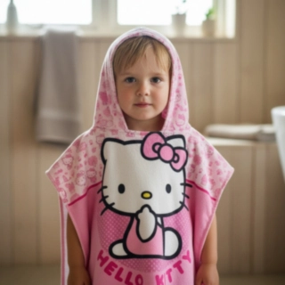 Hello Kitty® Pyyheponcho Vaaleanpunainen