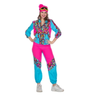 80-luvun Neonhaalari Naamiaisasu Pinkki/Sininen
