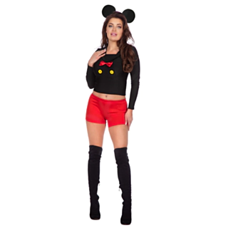 Hiiri Hotpants Asu Musta/Punainen