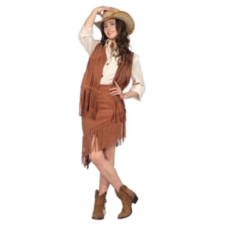 Cowgirl Hapsullinen Puku Ruskea
