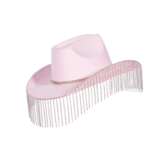 Kimaltava Cowboyhattu Vaaleanpunainen