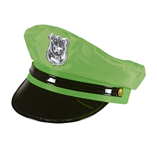 Neonvihreä poliisihattu